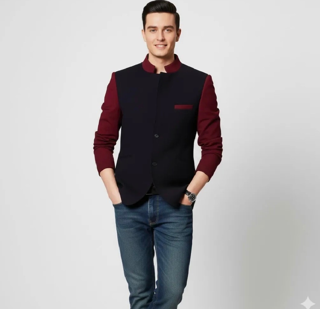 Men Fleece Coat with Casual Look