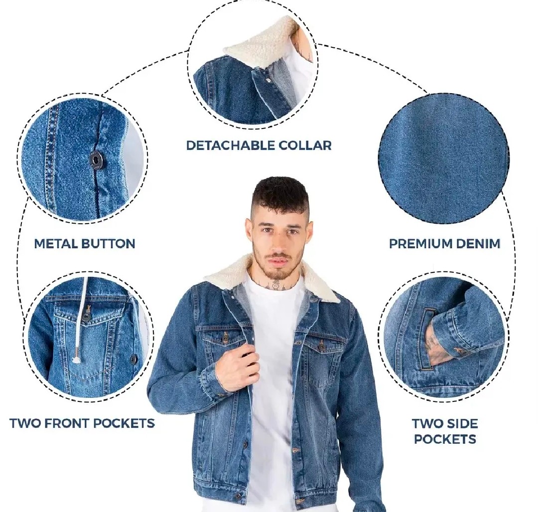 Dark Blue Stylish Denim Jacket for All Men