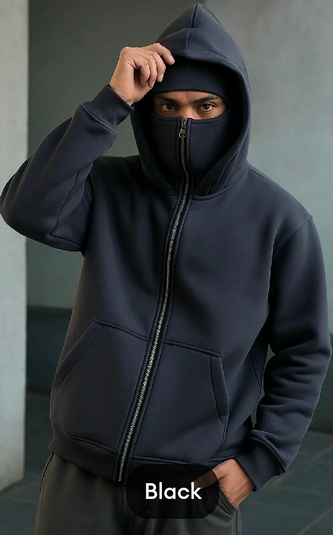 Winter Fleece Balaclava Hoodie with Mask