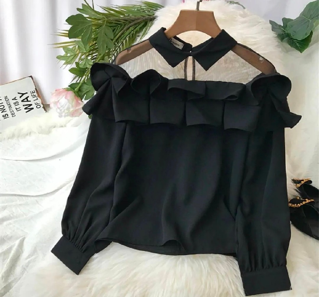 Cinderella Ruffle Mesh Top for Women 
